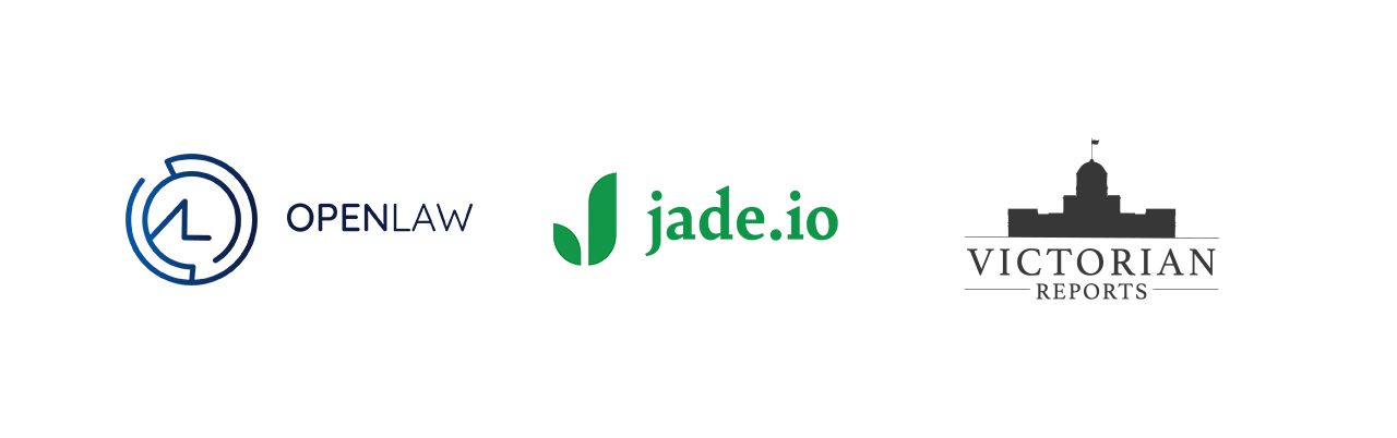 The old Open Law, JADE and Victorian Reports logos